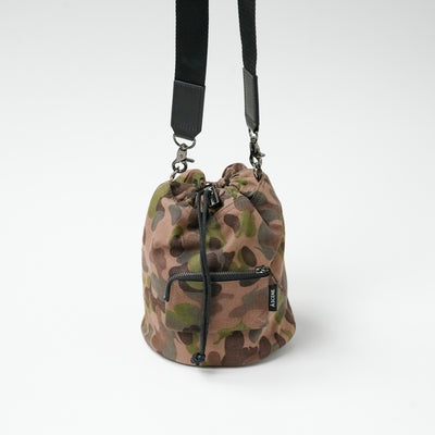 KINCHAKU SHOULDER with military tent fabric