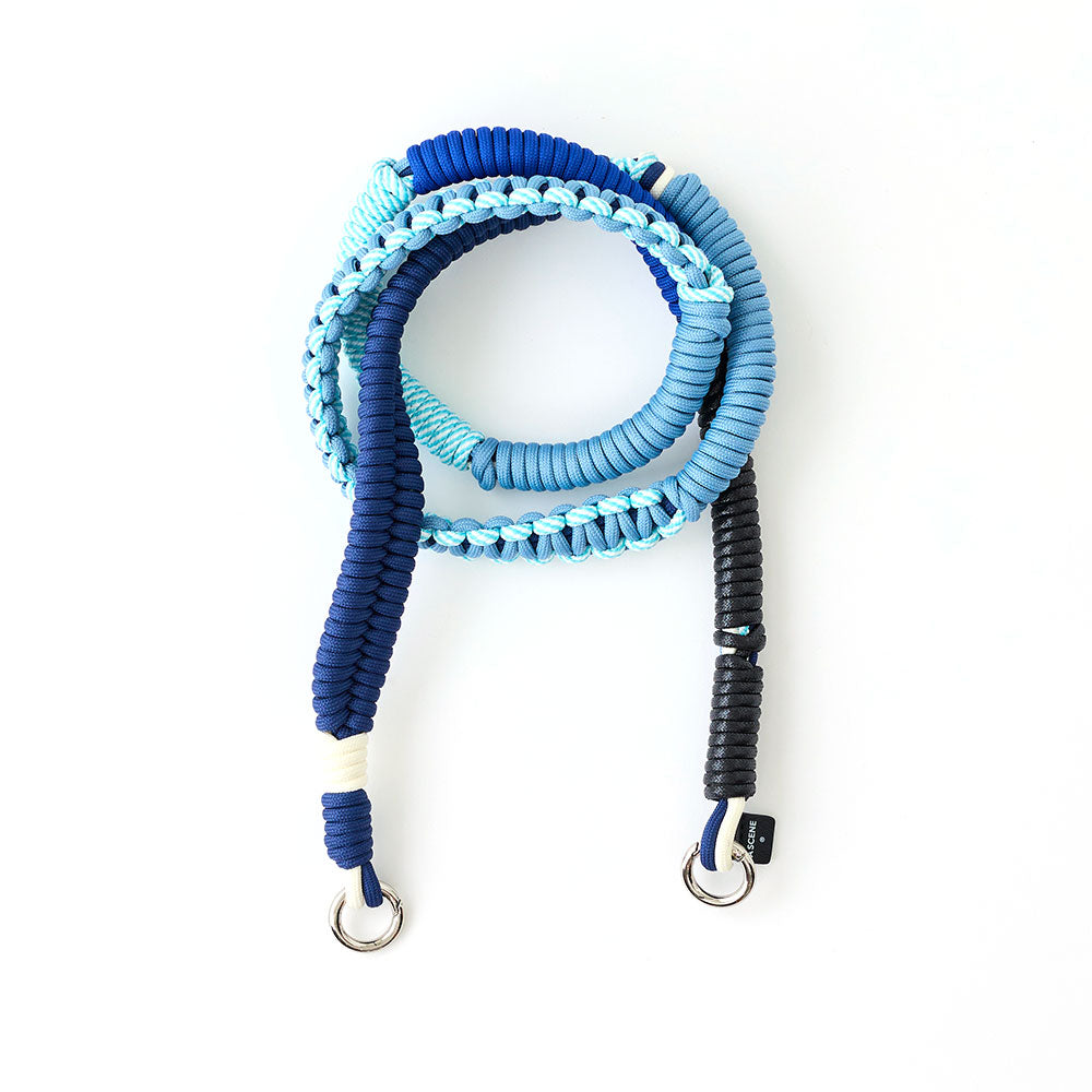 青色花柄ボディボード ストラップ付き Design paracord shoulder – A SCENE